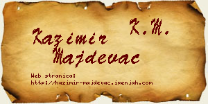 Kazimir Majdevac vizit kartica